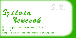 szilvia nemcsok business card